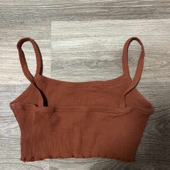 SHEIN Rust Ribbed Tank Top - Picture 2 of 3